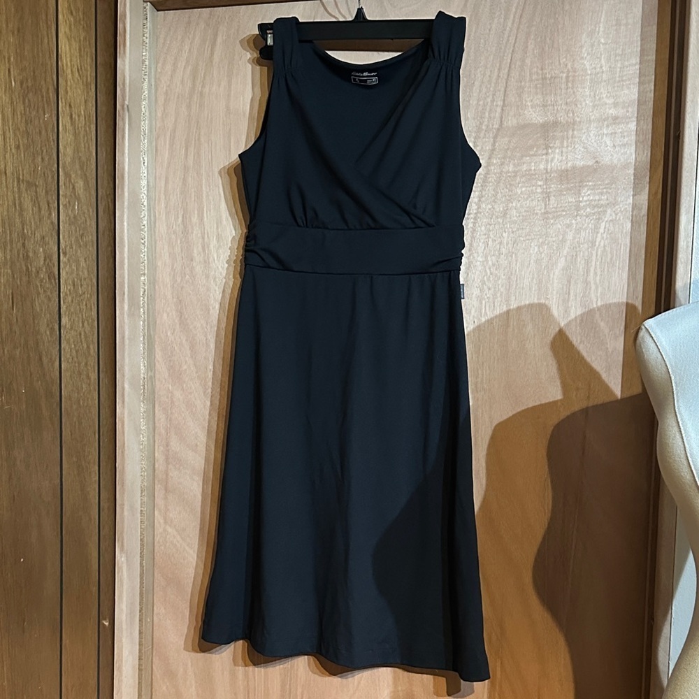 Eddie Bauer Classic Black Midi Dress